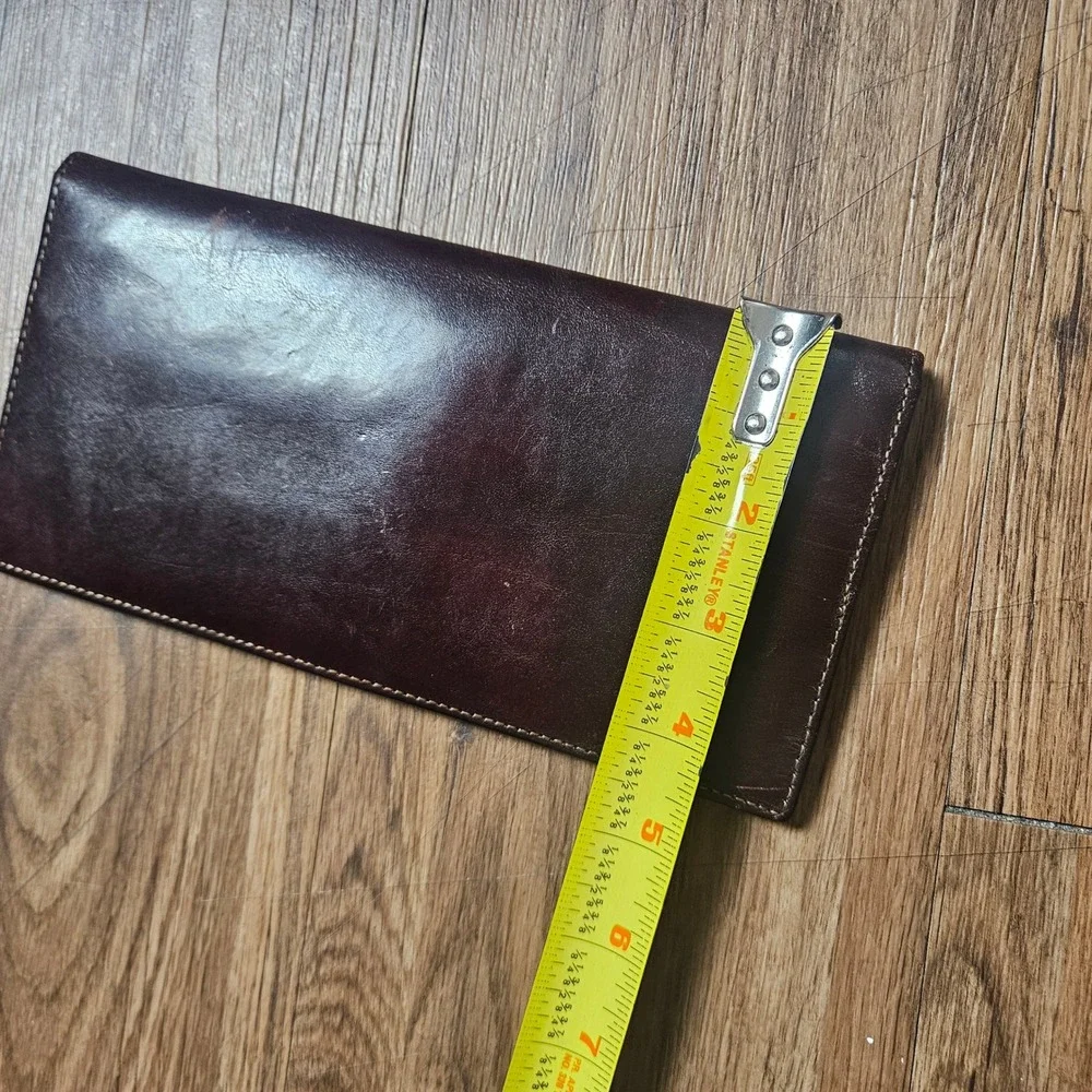 Vintage Bosca Hand Stained Leather Travel Wallet Passport Ticket Holder USA Made